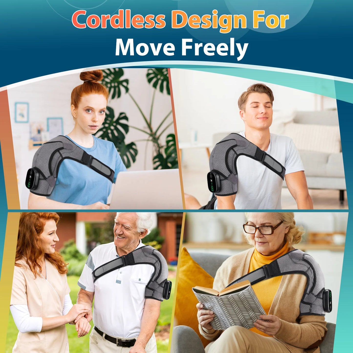 Cordless Heated Shoulder Brace Shoulder Massager