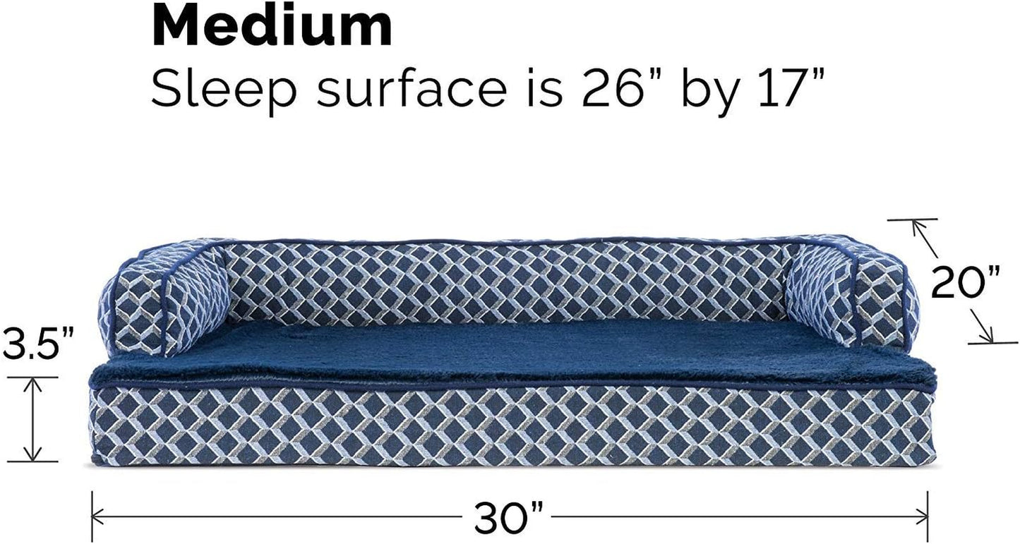 Orthopedic Dog Bed for Medium/Small Dogs W/ Washable Cover, for Dogs up to 35 Lbs