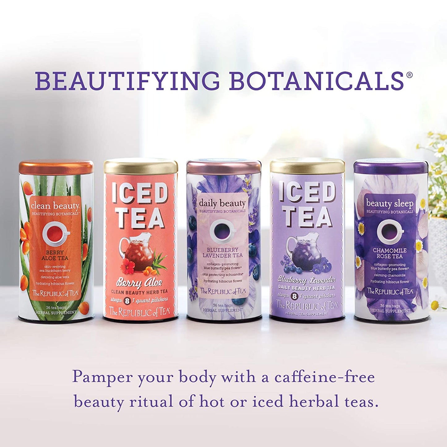 - Beautifying Botanicals® Daily Beauty Blueberry Lavender Herbal Tea Bags(36 Count)