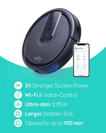 Robovac 25C Wifi Robot Vacuum – for Hard Floors & Carpets+ Alexa/Google Voice Control