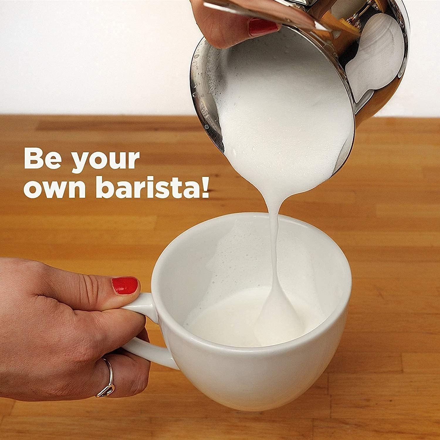 Milk Frother Handheld Mixer, Battery Operated Electric Whisk 