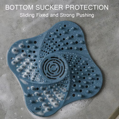 Anti-clog hair catcher drain cover