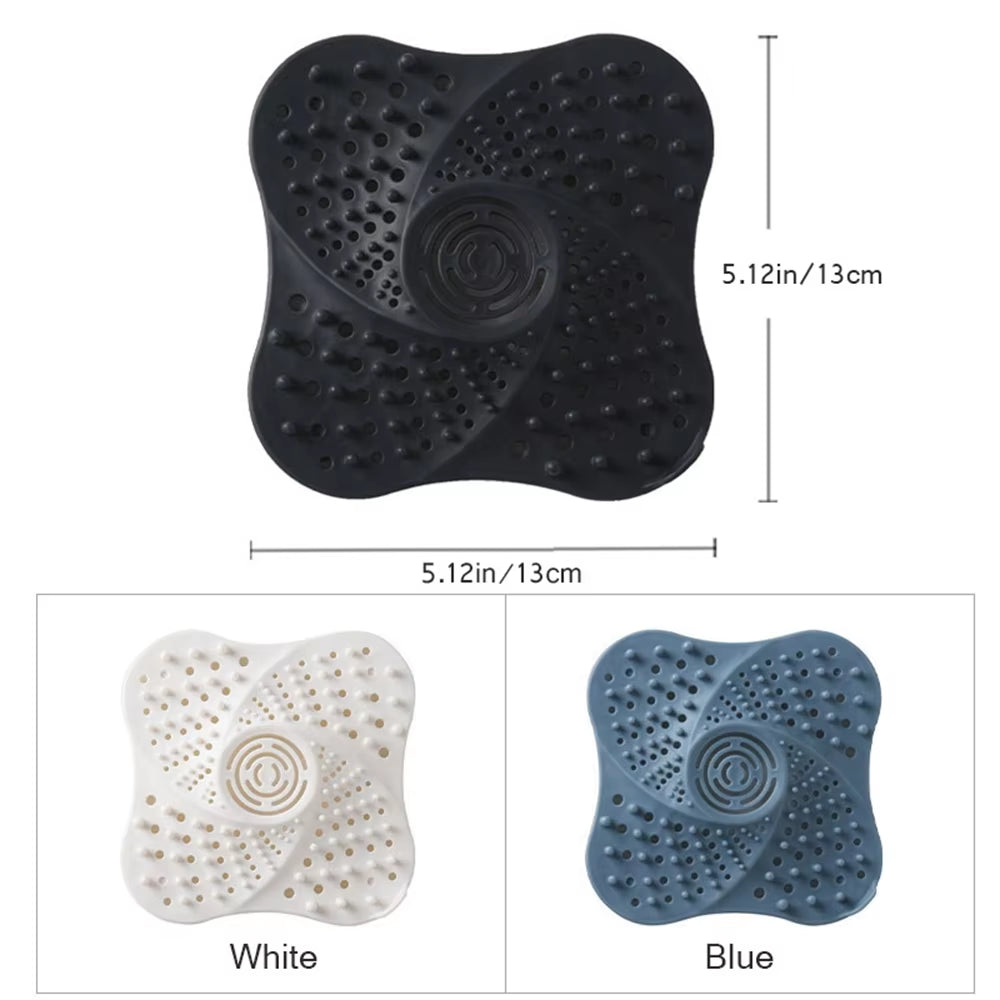 Anti-clog hair catcher drain cover