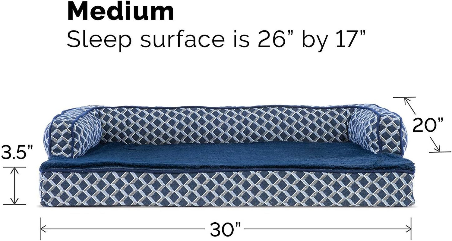 Orthopedic Dog Bed for Medium/Small Dogs W/ Washable Cover, for Dogs up to 35 Lbs