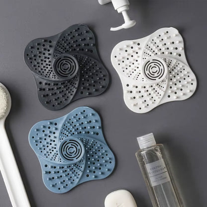 Anti-clog hair catcher drain cover