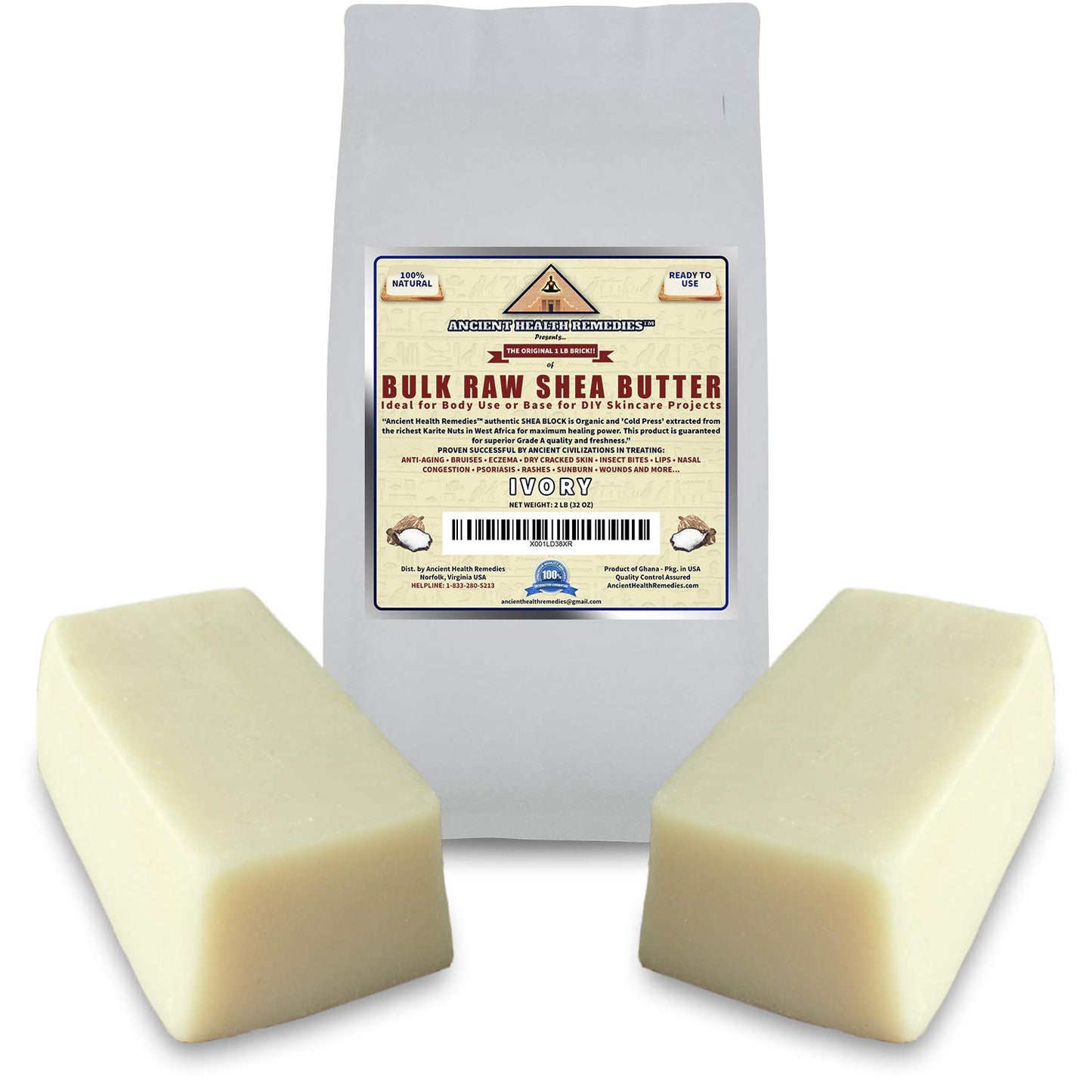 Organic Unrefined Raw AFRICAN IVORY WHITE SHEA BUTTER ANTI AGING