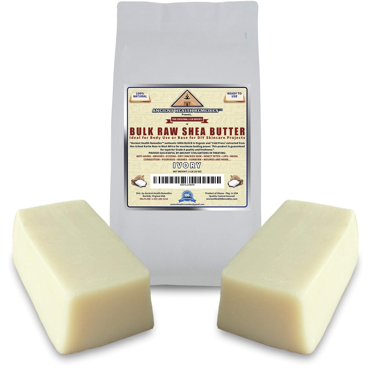 Organic Unrefined Raw AFRICAN IVORY WHITE SHEA BUTTER ANTI AGING