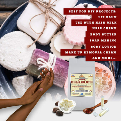 Organic Unrefined Raw AFRICAN IVORY WHITE SHEA BUTTER ANTI AGING